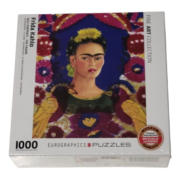 EuroGraphics Frida Kahlo 1000‑Piece Self‑Portrait With Thorn Necklace Puzzle NEW - Picture 1 of 7